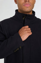 Load image into Gallery viewer, George Wool Melton Coat with Funnel Neck in Navy RRP £179
