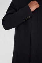 Load image into Gallery viewer, George Wool Melton Coat with Funnel Neck in Navy RRP £179
