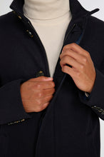 Load image into Gallery viewer, George Wool Melton Coat with Funnel Neck in Navy RRP £179
