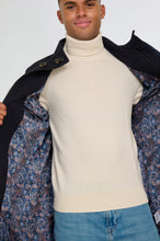 Load image into Gallery viewer, George Wool Melton Coat with Funnel Neck in Navy RRP £179
