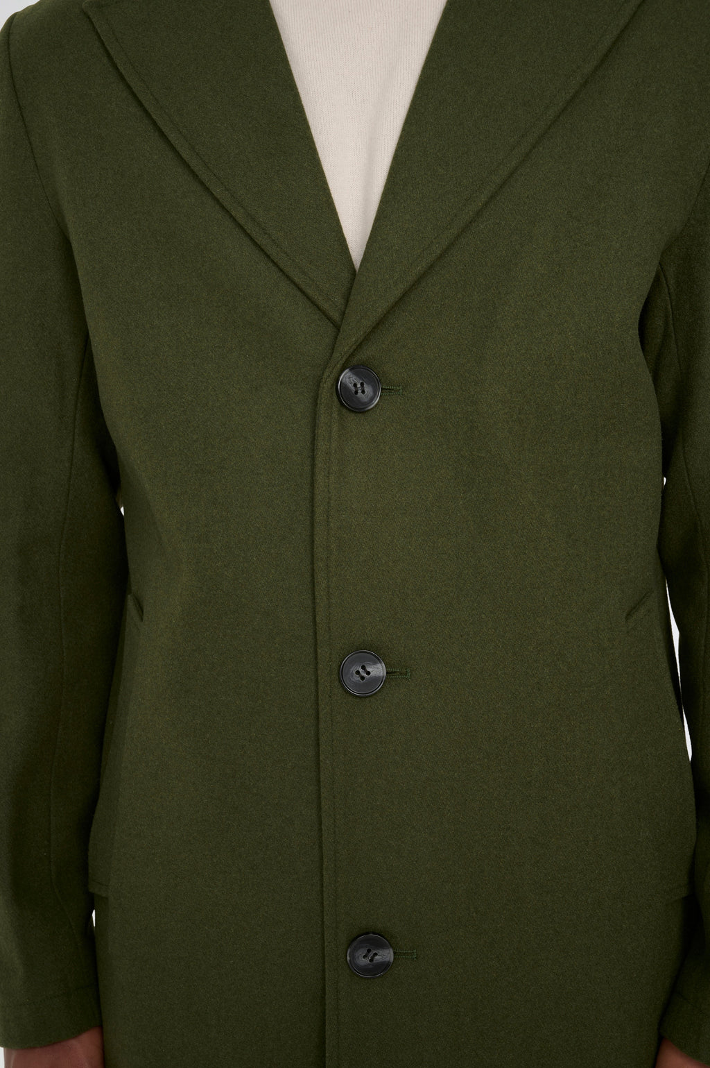 Josh Wool Melton Overcoat in Khaki RRP £179