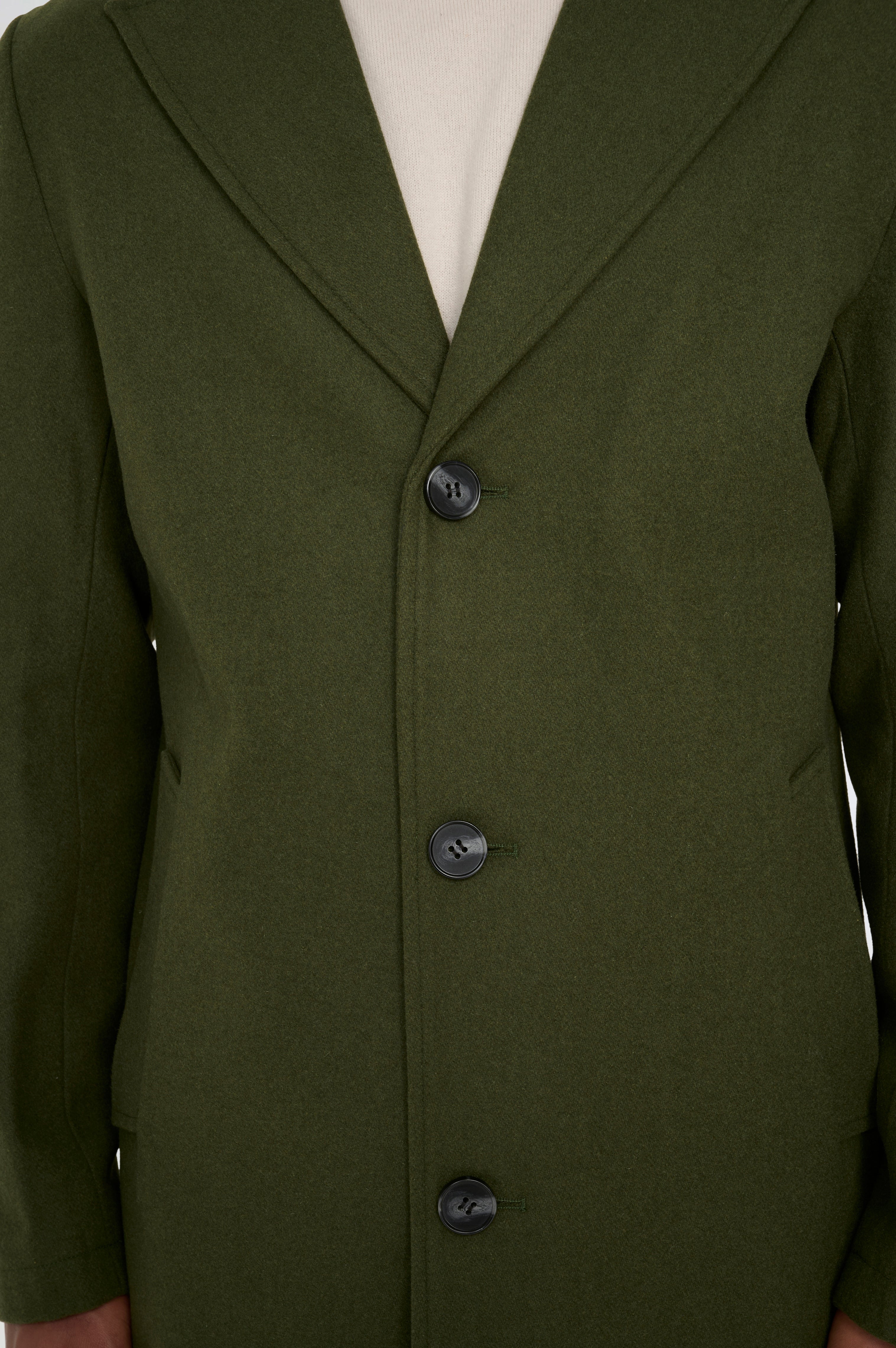 Josh Wool Melton Overcoat in Khaki RRP £179