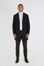 Load image into Gallery viewer, Josh Wool Melton Overcoat in Navy RRP £179
