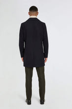 Load image into Gallery viewer, Josh Wool Melton Overcoat in Navy RRP £179
