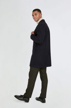 Load image into Gallery viewer, Josh Wool Melton Overcoat in Navy RRP £179
