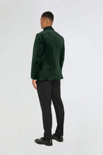 Load image into Gallery viewer, Leo Velvet Tuxedo Dinner Jacket with Shawl Lapel Detail in Emerald Green RRP £159
