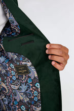 Load image into Gallery viewer, Leo Velvet Tuxedo Dinner Jacket with Shawl Lapel Detail in Emerald Green RRP £159
