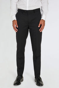 Leo Tuxedo Dinner Trousers with Satin Stripe Detail in Black RRP £89