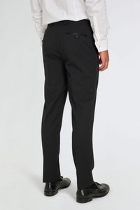 Leo Tuxedo Dinner Trousers with Satin Stripe Detail in Black RRP £89