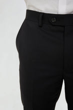 Load image into Gallery viewer, Leo Tuxedo Dinner Trousers with Satin Stripe Detail in Black RRP £89
