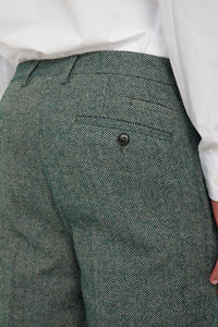 Henry Tweed Trousers in Green RRP £89