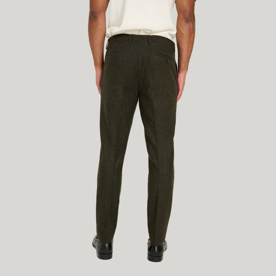Henry Tweed Trousers in Olive RRP £89