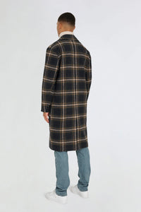 Jacob Fashion Wool Coat with Check Print RRP £179