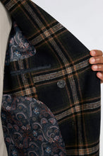 Load image into Gallery viewer, Jacob Fashion Wool Coat with Check Print RRP £179
