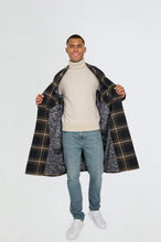 Load image into Gallery viewer, Jacob Fashion Wool Coat with Check Print RRP £179
