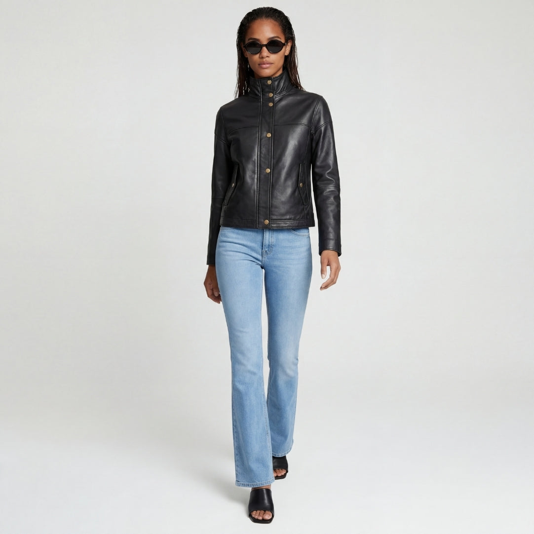 Leather Jacket in Black RRP £259
