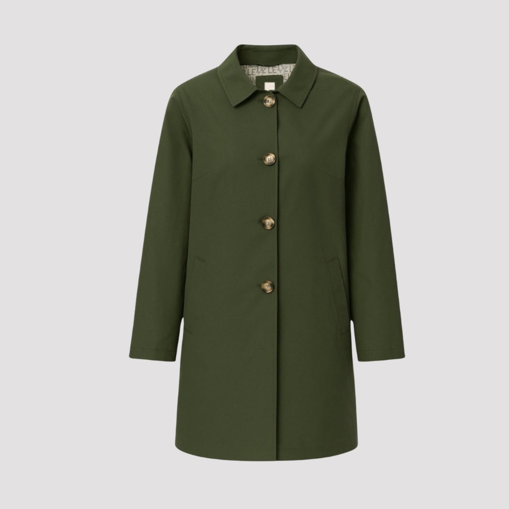 Jennifer Single Breasted Basic Mac in Green RRP £159