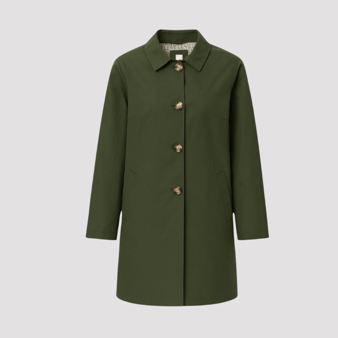 Jennifer Single Breasted Basic Mac in Green RRP £159