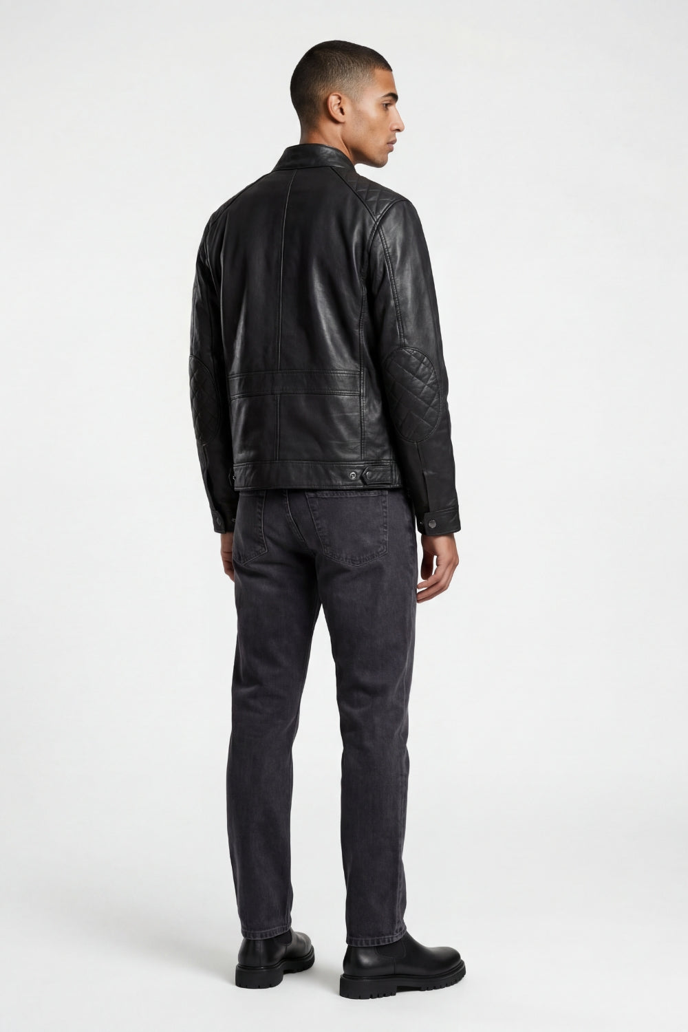 Leather Jacket in Black RRP £269