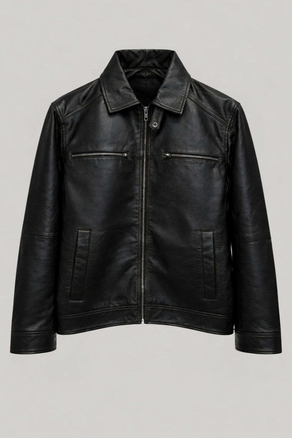 Reece Harrington Leather Jacket in Black RRP £269