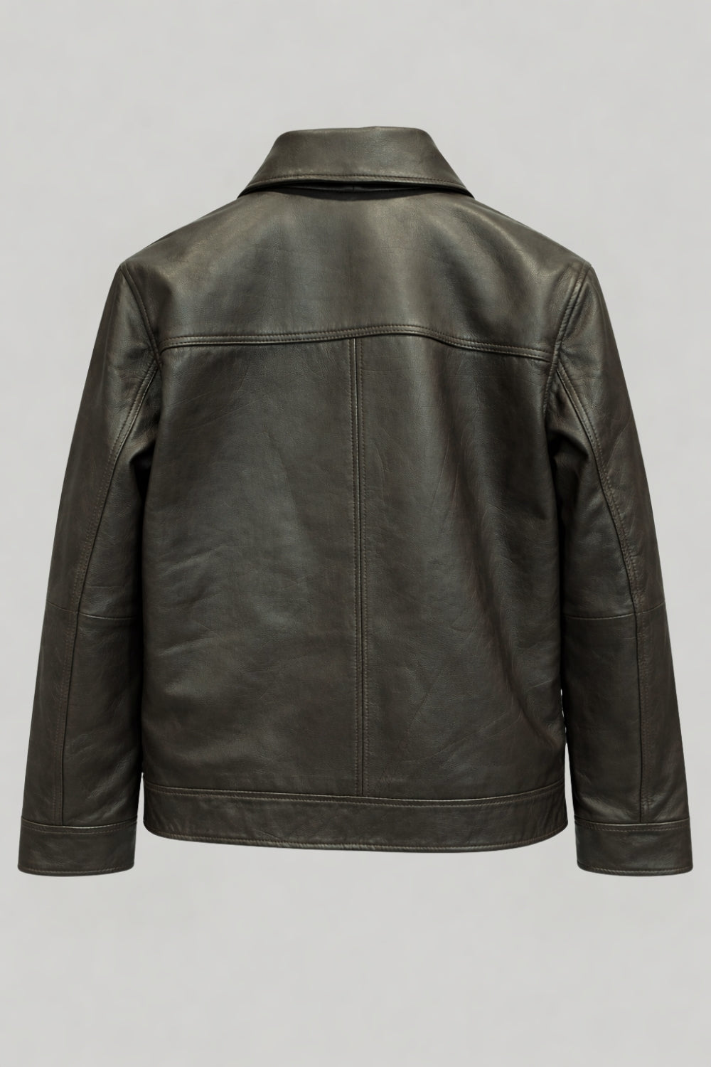 Reece Harrington Leather Jacket in Brown RRP £269
