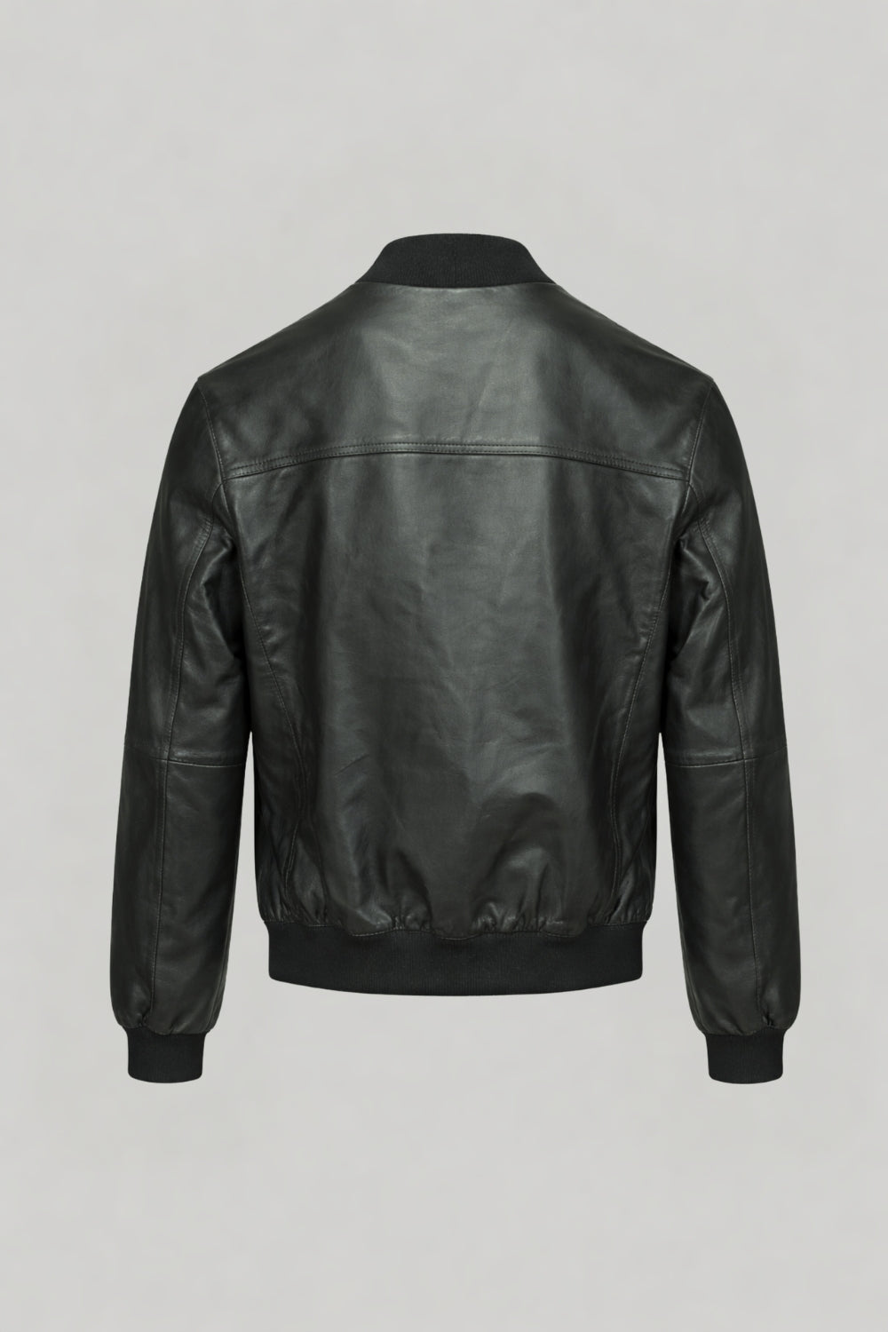 Leather Bomber Jacket in Black RRP £269