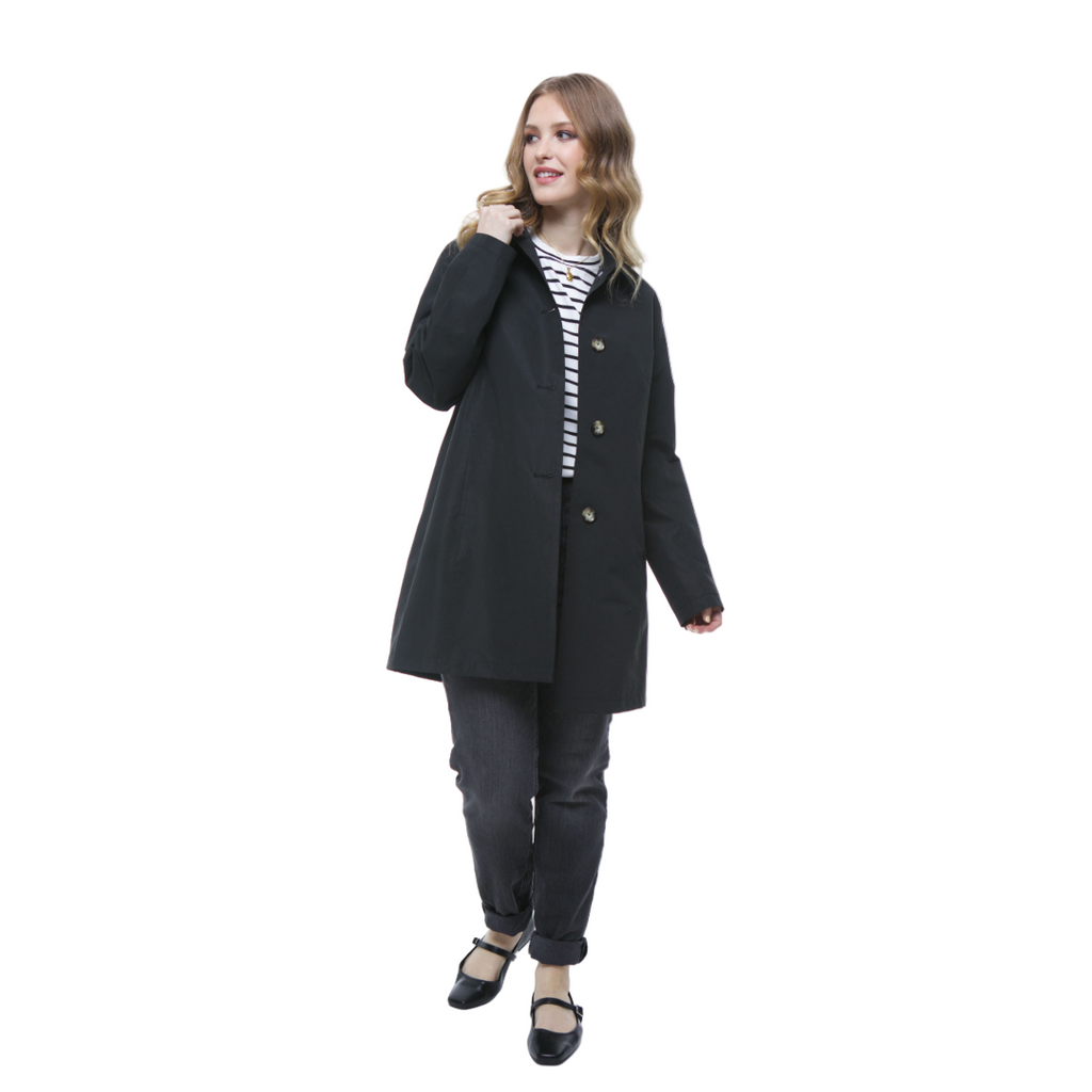 Jennifer Single Breasted Basic Mac in Black RRP £159