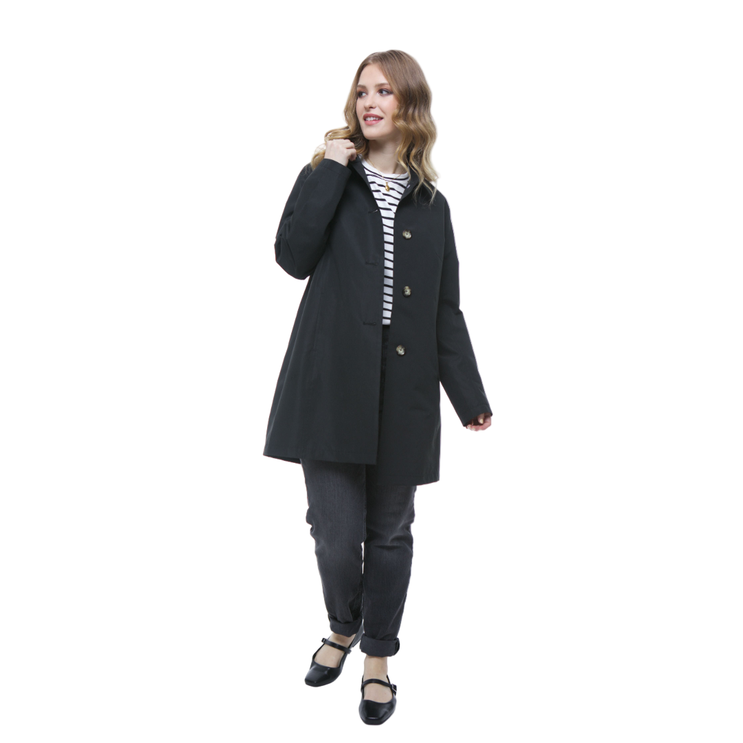 Jennifer Single Breasted Basic Mac in Black RRP £159