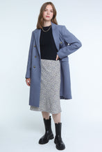 Load image into Gallery viewer, Elle Double Breasted Long Coat in Blue RRP £179
