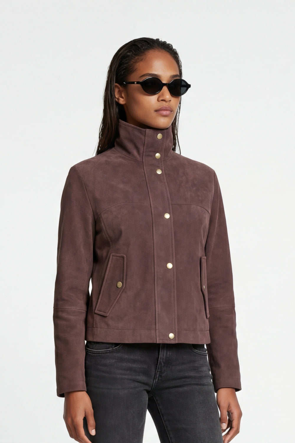 Suede Jacket in Brown RRP £289