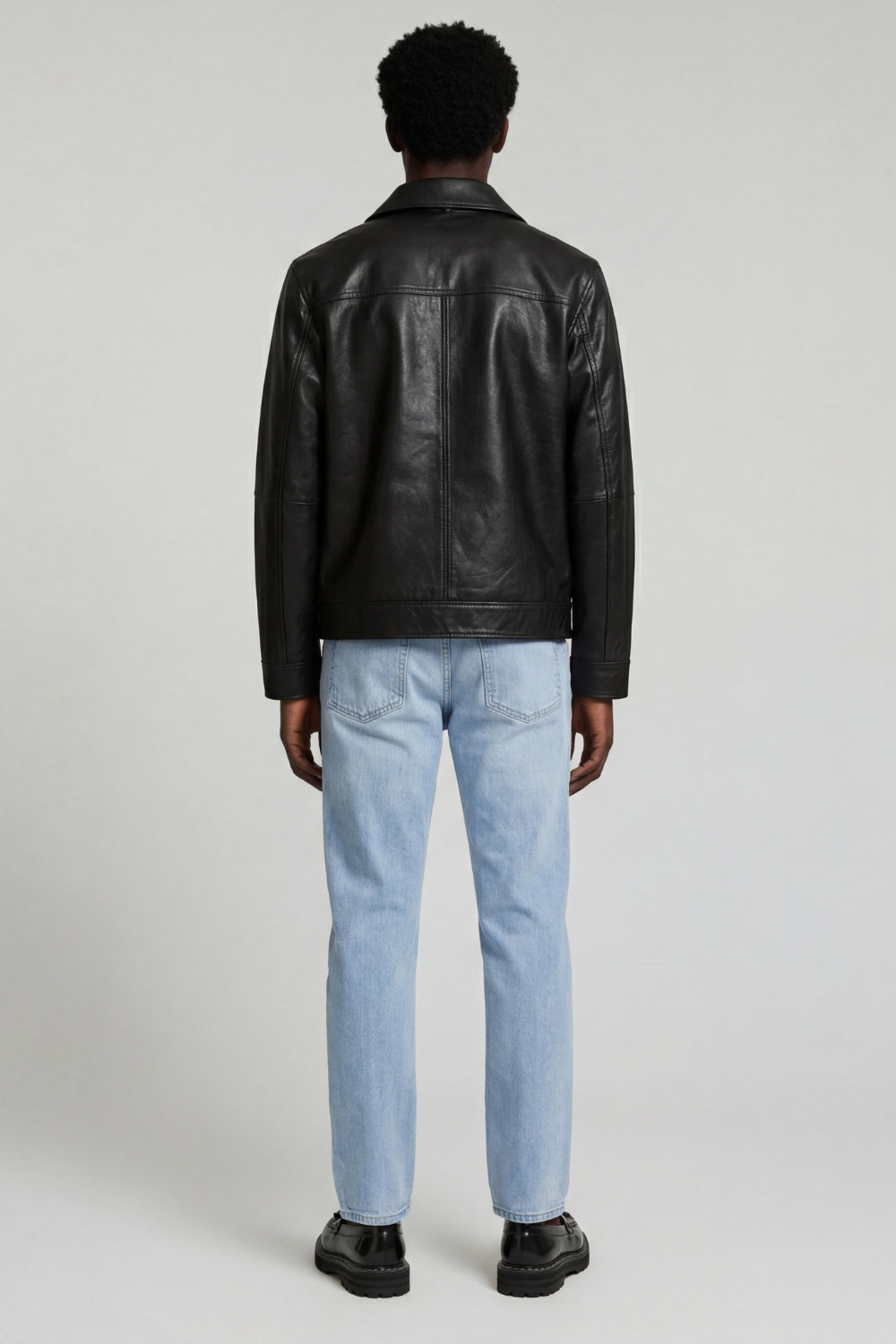 Harrington Leather Jacket in Black RRP £269