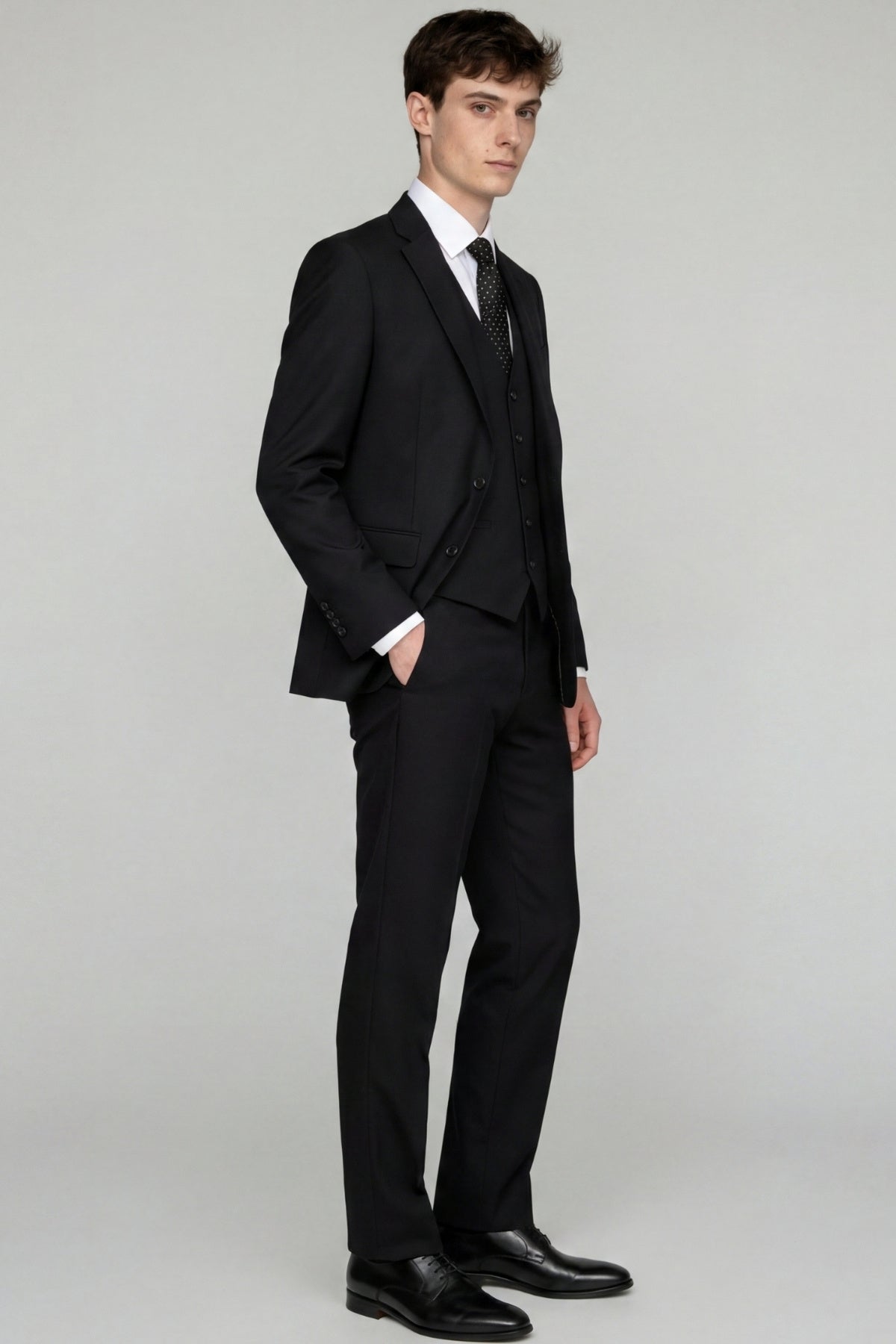 Raffi Harry Brown Suit Jacket in Black RRP £99