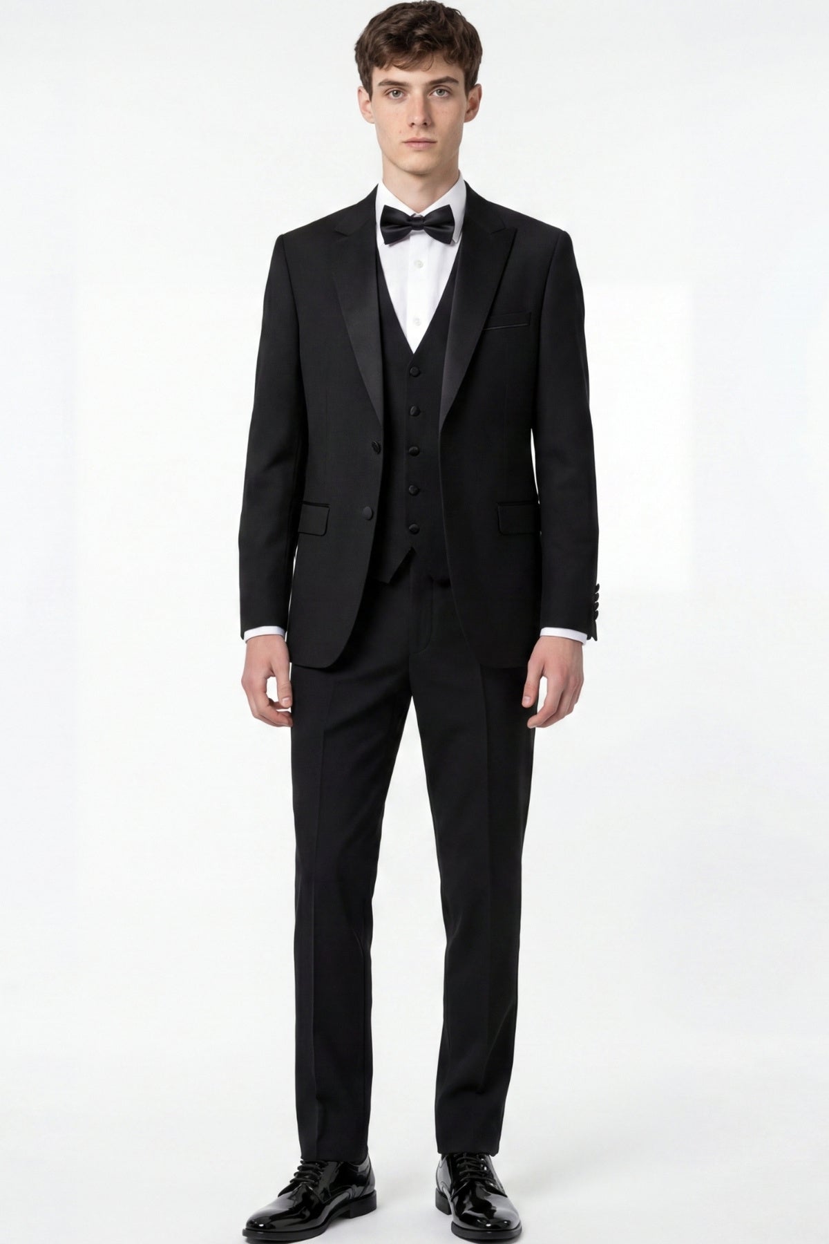 Raffi Harry Brown Tux Suit Jacket in Black RRP £110