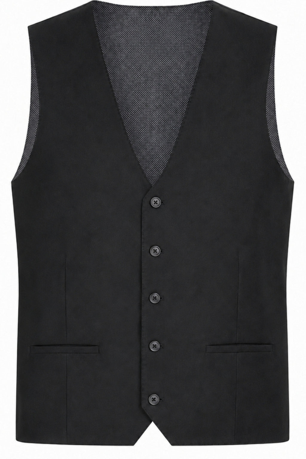 Raffi Harry Brown Tux Suit Waistcoat in Black RRP £40