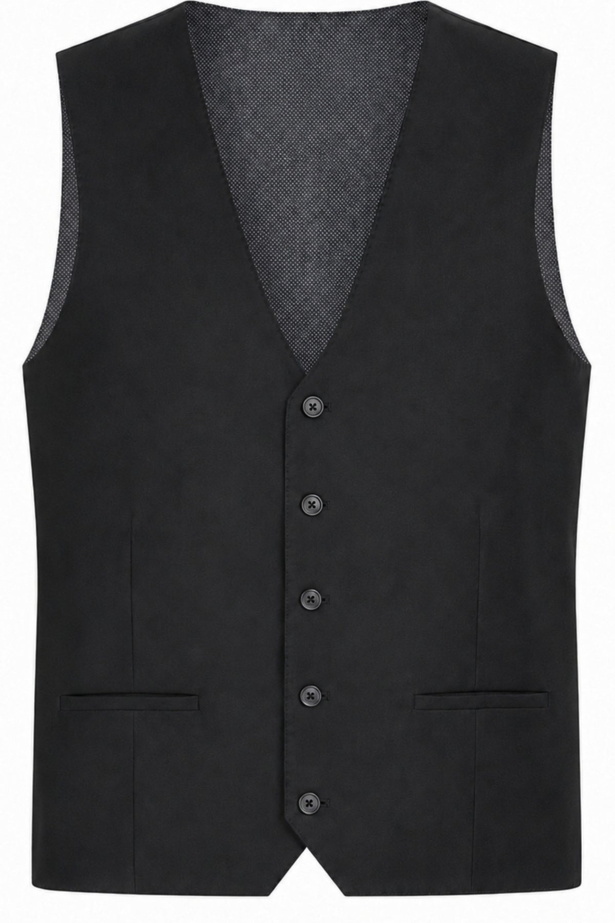Raffi Harry Brown Tux Suit Waistcoat in Black RRP £40