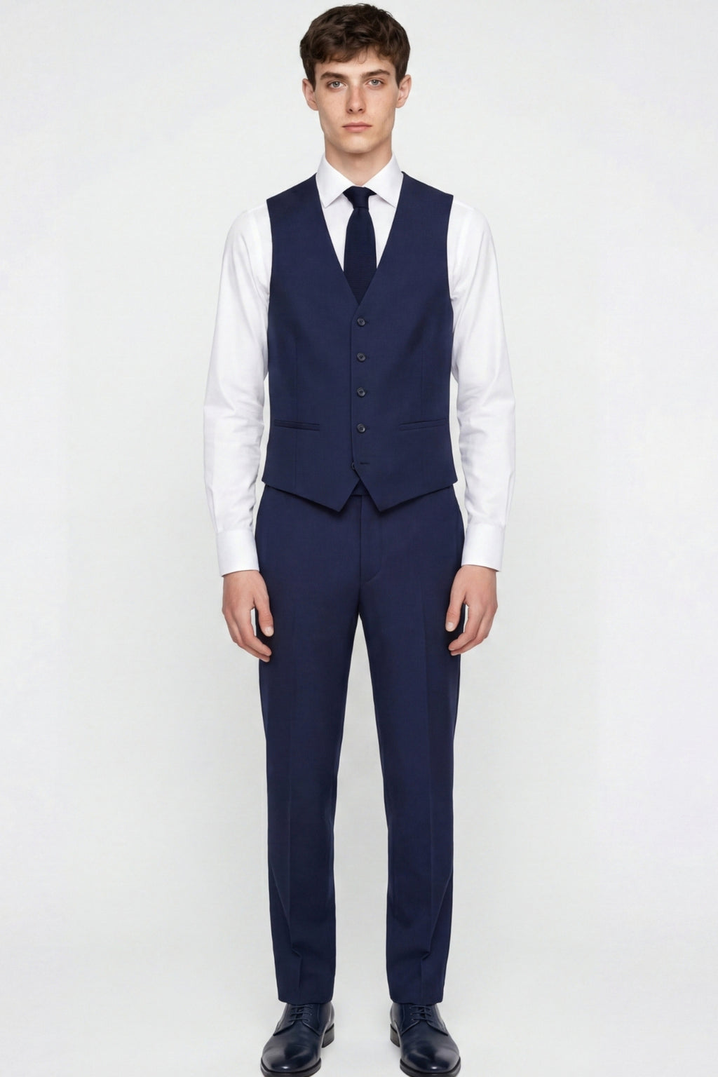 Raffi Harry Brown Suit Waisstcoat in Navy RRP £40