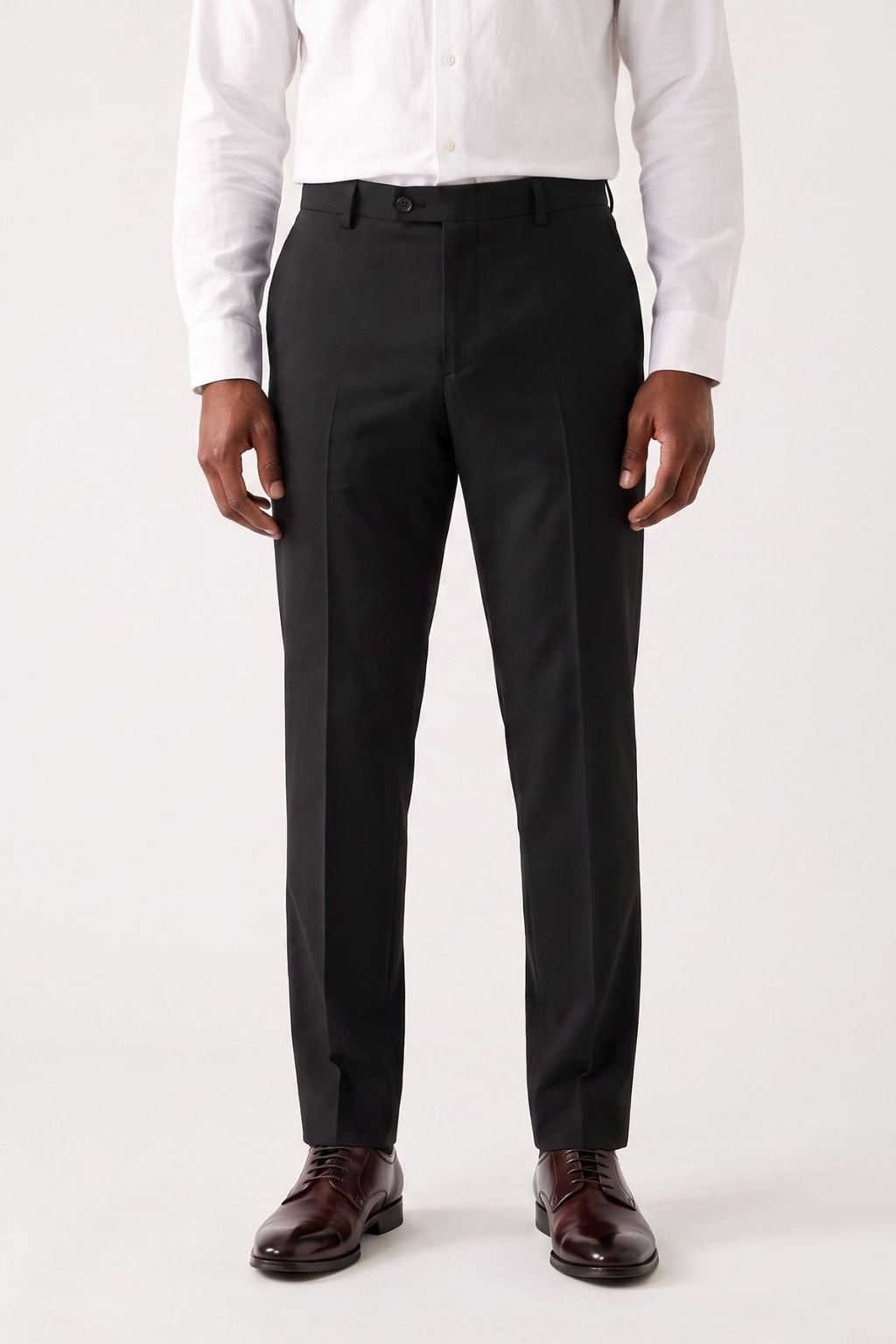 Raffi Harry Brown Suit Trousers in Black RRP £49