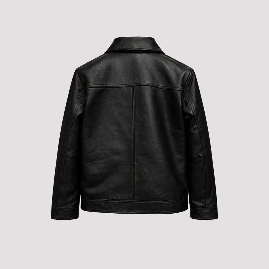 Harrington Leather Jacket in Black RRP £269
