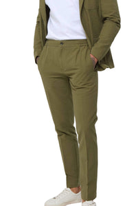 Deakin Cotton Linen Seersucker Trouser Green RRP £89