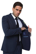 Load image into Gallery viewer, Decorate Cotton Linen Blend Blazer in Navy RRP £159
