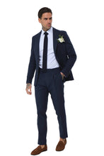 Load image into Gallery viewer, Decorate Cotton Linen Blend Blazer in Navy RRP £159
