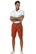 Load image into Gallery viewer, Decorate Cotton Linen Blend Shorts in Clay RRP £69
