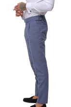 Load image into Gallery viewer, Decorate Cotton Linen Blend Trouser in Blue  RRP £89
