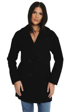 Load image into Gallery viewer, Elle Ladies Alice Wool Coat in Black RRP £179
