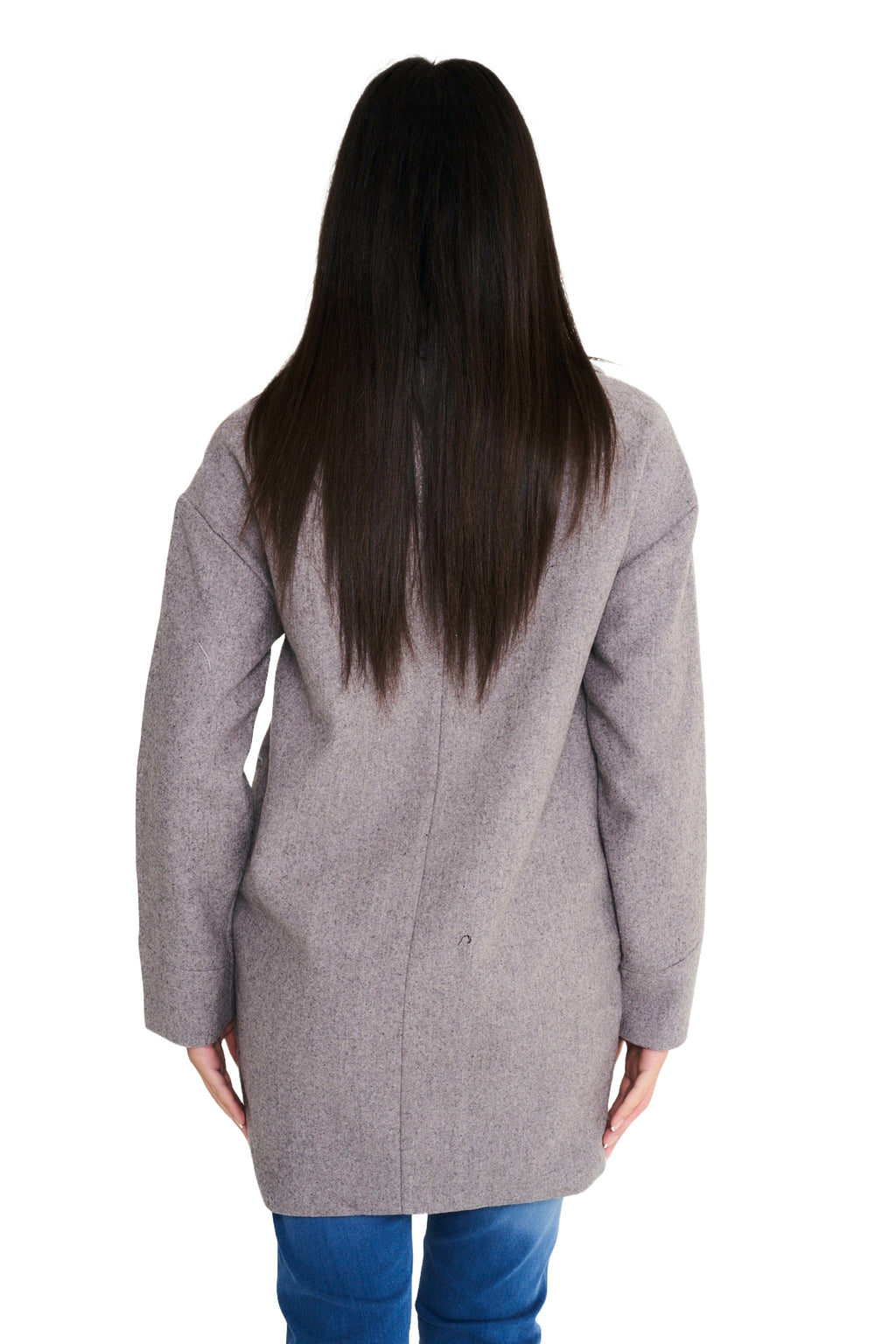 Elle Ladies Alice Wool Coat in Grey RRP £179