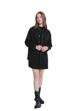 Load image into Gallery viewer, Elle Ladies Plus Size Faux Suede Shacket in Black RRP £99
