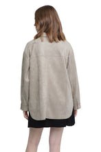 Load image into Gallery viewer, Elle Ladies Plus Size Faux Suede Shacket in Stone RRP £99
