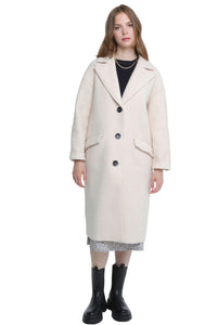 Elle Ladies Beatrix Faux Boiled Wool in cream RRP £229