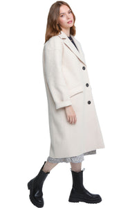 Elle Ladies Beatrix Faux Boiled Wool in cream RRP £229