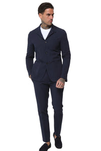 Deakin Cotton Linen Seersucker Blazer in Navy RRP £159